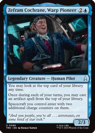 Zephram Cochrane, Warp Pioneer (TRK-090) - Star Trek Foil-1