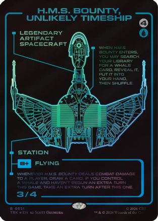 H.M.S. Bounty, Unlikely Timeship (Showcase) (Surge Foil) (TRK-551) - Star Trek Foil-1