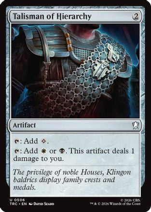 Talisman of Hierarchy (Surge Foil) (TRC-506) - Commander: Star Trek Foil-1