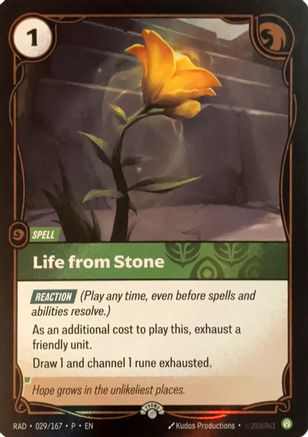 Life from Stone (029/167) - Riftbound Organized Play Promotional Cards Foil-1