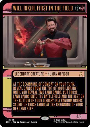 Will Riker, First in the Field (Showcase) (TRK-385) - Star Trek Foil-1