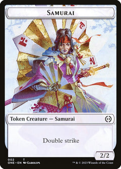 Phyrexian Goblin // Samurai Double-Sided Token [Phyrexia: All Will Be One Tokens]-2