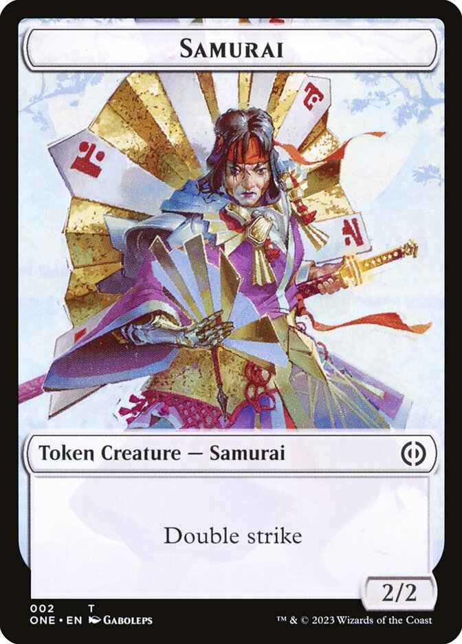 Phyrexian Goblin // Samurai Double-Sided Token [Phyrexia: All Will Be One Tokens]-2