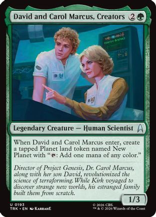David and Carol Marcus, Creators (TRK-193) - Star Trek-1
