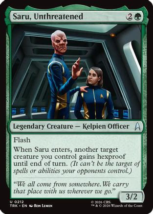 Saru, Unthreatened (TRK-212) - Star Trek Foil-1