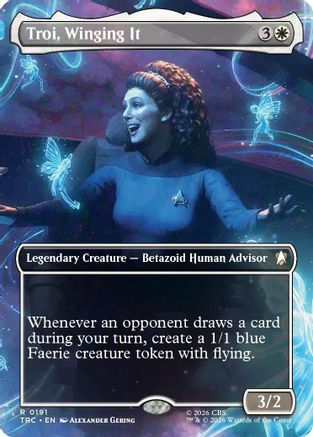 Troi, Winging It (Borderless) (TRC-191) - Commander: Star Trek Foil-1