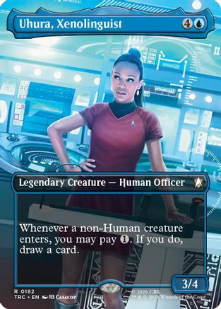 Uhura, Xenolinguist (Borderless) (TRC-182) - Commander: Star Trek Foil-1