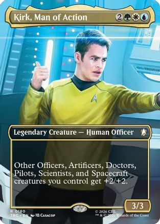 Kirk, Man of Action (Borderless) (TRC-180) - Commander: Star Trek Foil-1