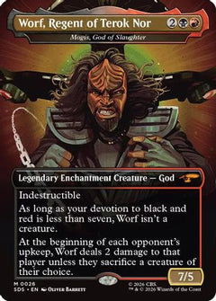 Worf, Regent of Terok Nor - Mogis, God of Slaughter (Borderless) (SDS-026) - Star Trek: Stardates Foil-1