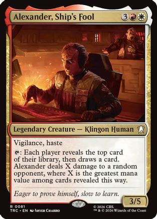 Alexander, Ship's Fool (TRC-081) - Commander: Star Trek-1