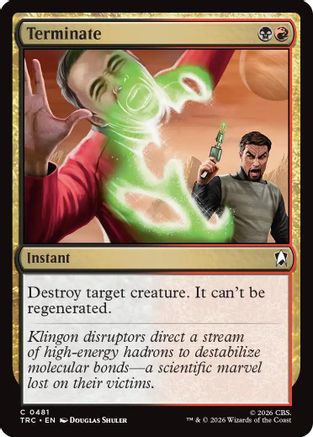 Terminate (Surge Foil) (TRC-481) - Commander: Star Trek Foil-1