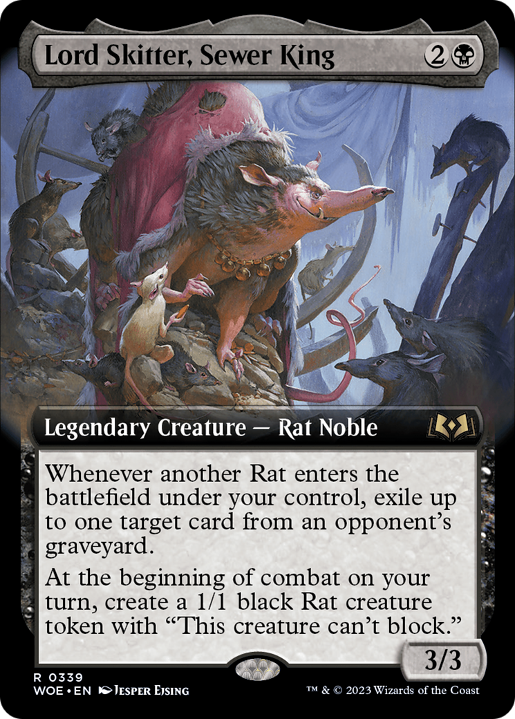 Lord Skitter, Sewer King (Extended Art) [Wilds of Eldraine]-1