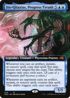 Jin-Gitaxias, Progress Tyrant (Extended Art) [Kamigawa: Neon Dynasty]-1