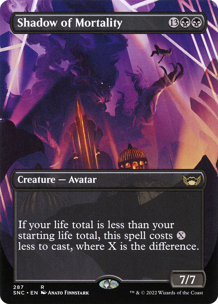 Shadow of Mortality (Borderless Alternate Art) [Streets of New Capenna]-1