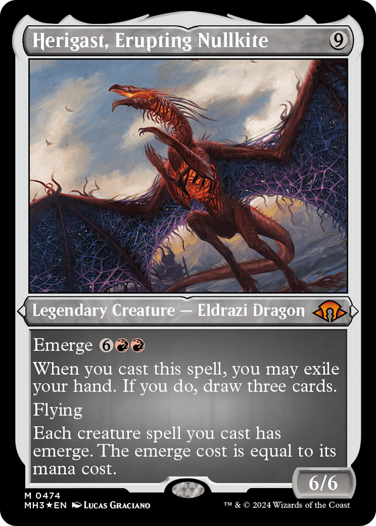 Herigast, Erupting Nullkite (Foil Etched) [Modern Horizons 3]-1