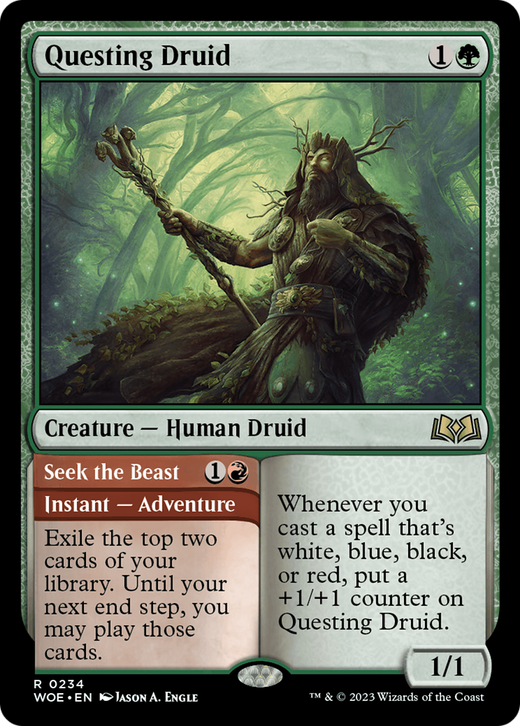 Questing Druid // Seek the Beast [Wilds of Eldraine]-1