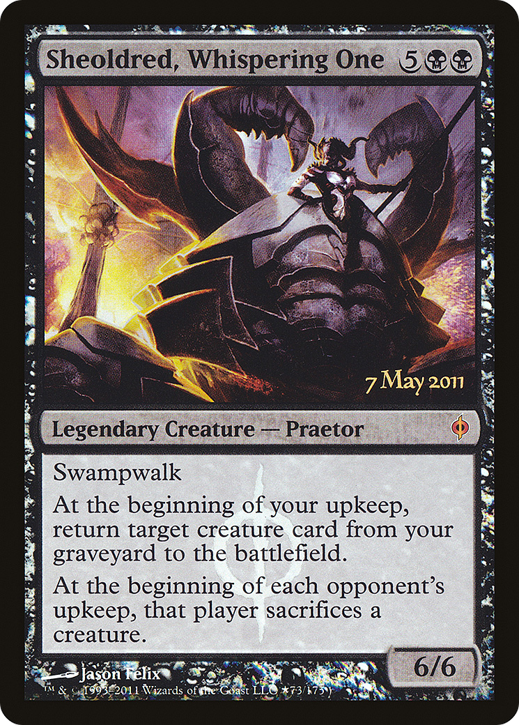 Sheoldred, Whispering One [New Phyrexia Prerelease Promos]-1