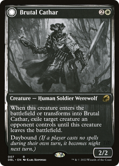 Brutal Cathar // Moonrage Brute [Innistrad: Double Feature]-3