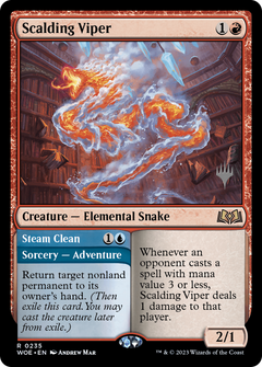 Scalding Viper // Steam Clean (Promo Pack) [Wilds of Eldraine Promos]-1