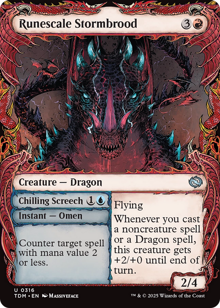 Runescale Stormbrood (Showcase) [Tarkir: Dragonstorm]-1