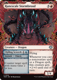 Runescale Stormbrood (Showcase) [Tarkir: Dragonstorm]-1