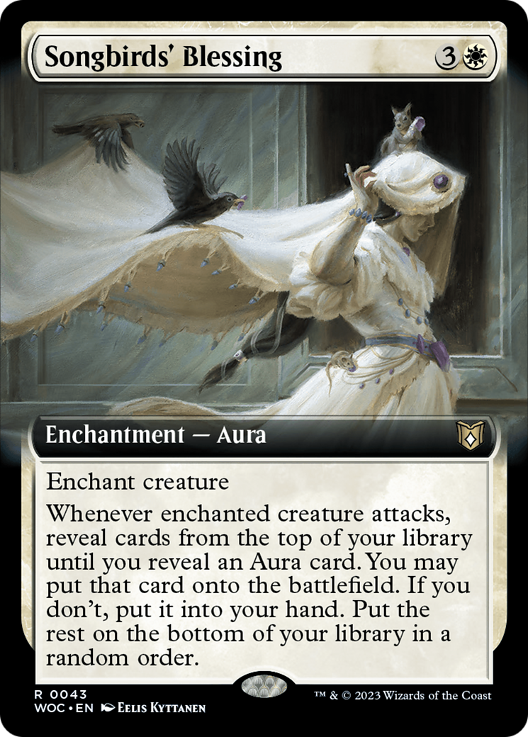 Songbirds' Blessing (Extended Art) [Wilds of Eldraine Commander]-1