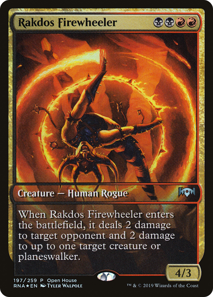 Rakdos Firewheeler (Open House) (Extended Art) [Ravnica Allegiance Promos]-1