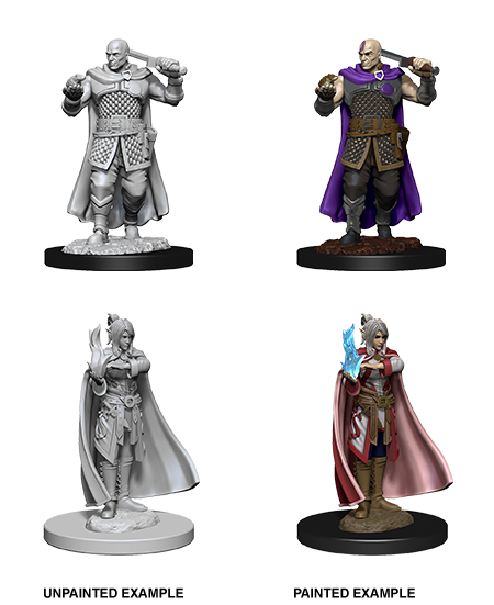 D&D Nolzurs Marvelous Unpainted Miniatures Human Ranger & Moon Elf Sorcerer