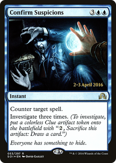 Confirm Suspicions [Shadows over Innistrad Prerelease Promos]-1