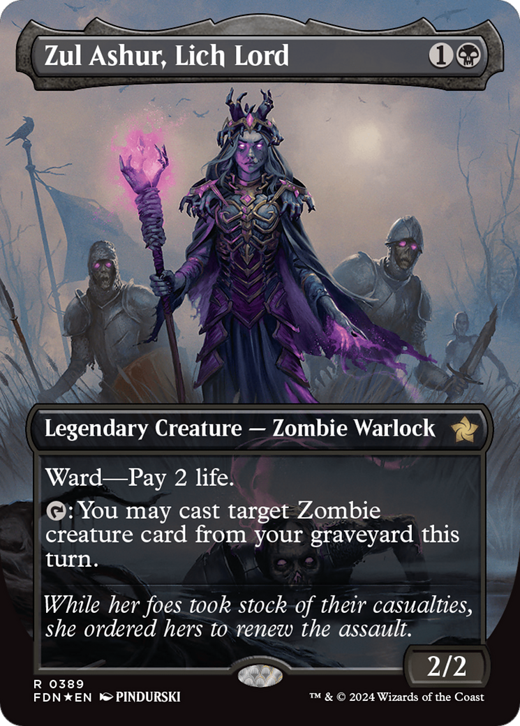 Zul Ashur, Lich Lord (Borderless) (Mana Foil) [Foundations]-1