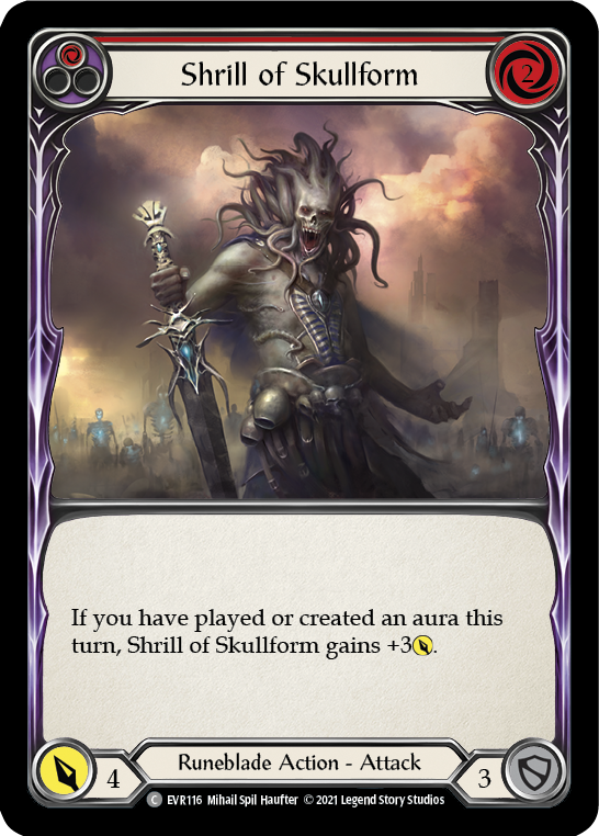 Shrill of Skullform (Red) [EVR116] (Everfest)  1st Edition Rainbow Foil-2