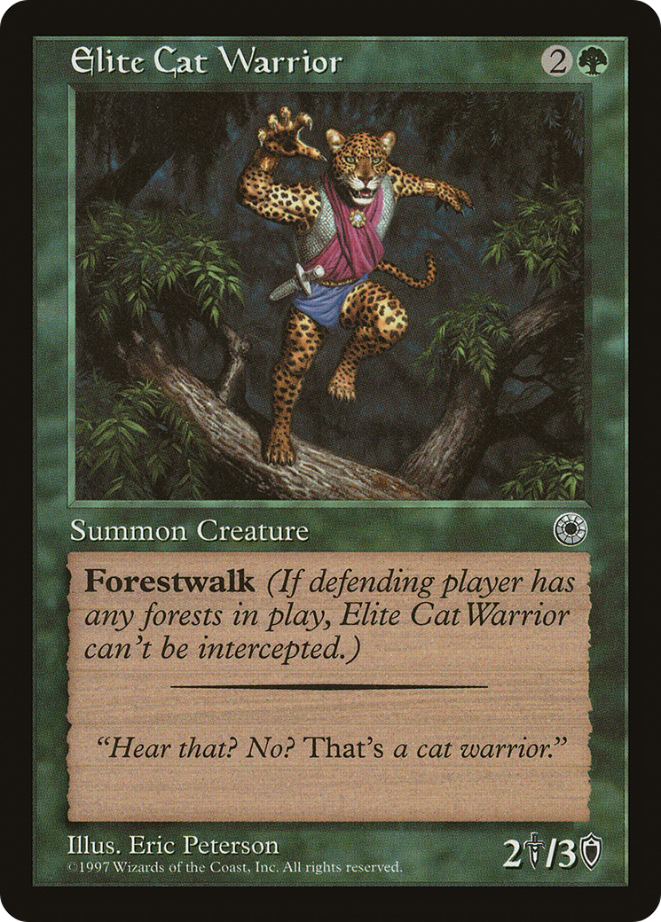Elite Cat Warrior (With Flavor Text) [Portal]-1