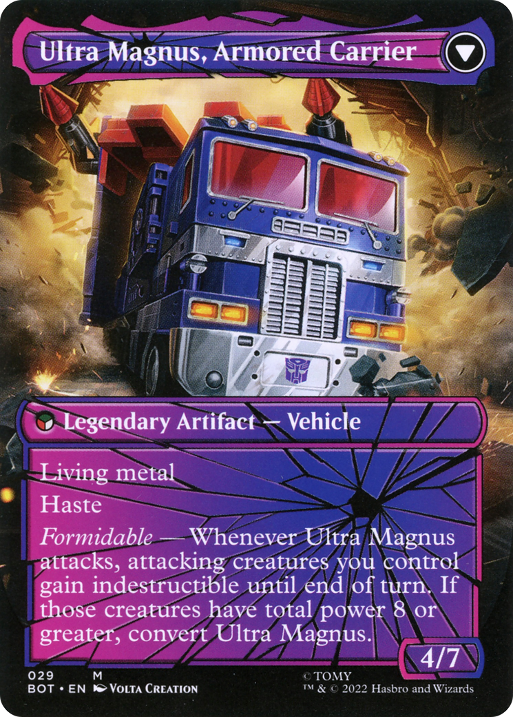 Ultra Magnus, Tactician (Shattered Glass) (BOT-029) - Transformers: (convertdfc, shatteredglass) (Borderless) Foil-2