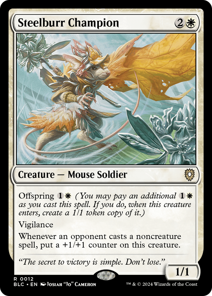 Steelburr Champion [Bloomburrow Commander]-1