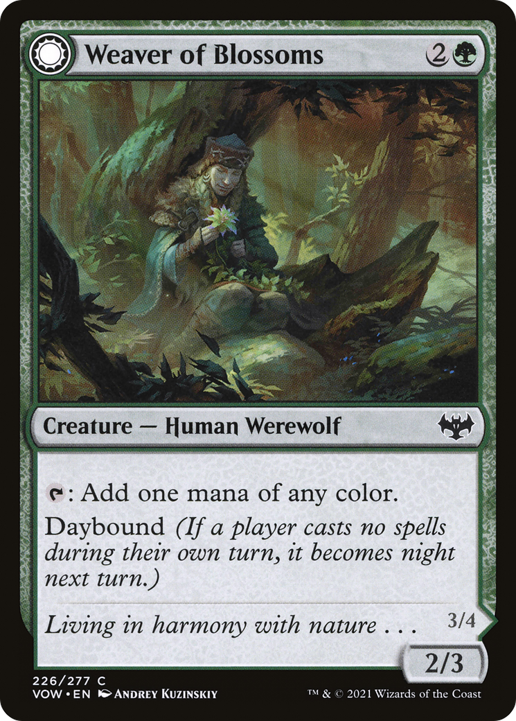 Weaver of Blossoms (VOW-226) - Innistrad: Crimson Vow: (Double Faced Transform)-3