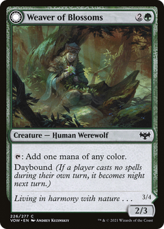 Weaver of Blossoms (VOW-226) - Innistrad: Crimson Vow: (Double Faced Transform) Foil-1