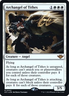 Archangel of Tithes [Outlaws of Thunder Junction Prerelease Promos]-1