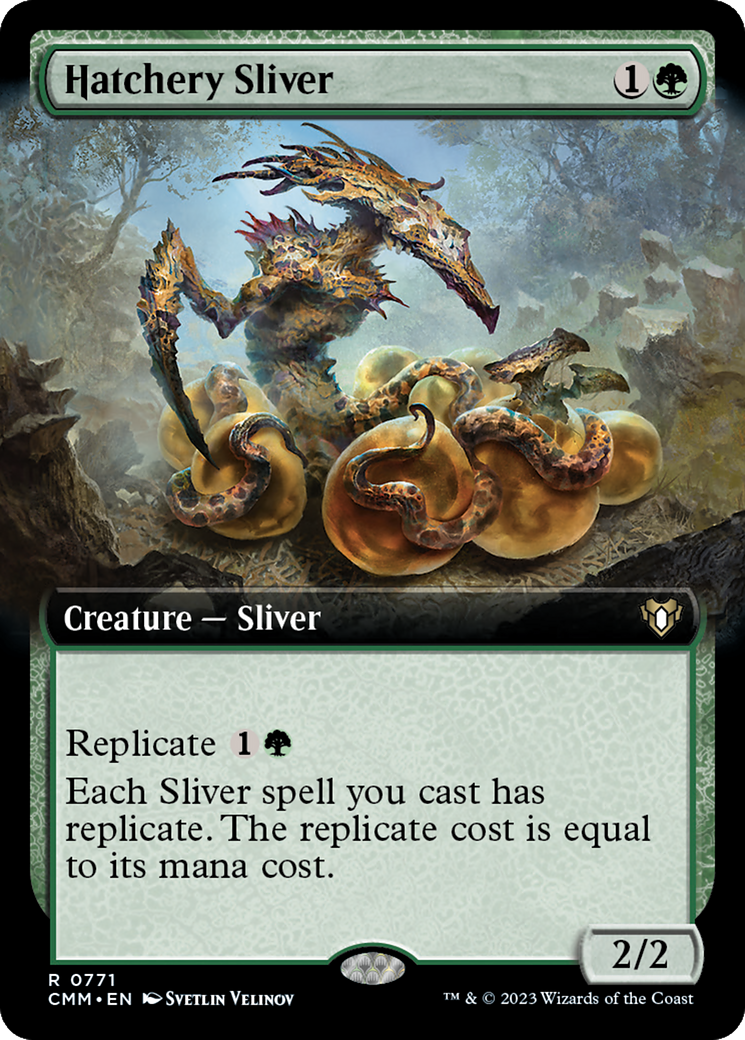 Hatchery Sliver (Extended Art) [Commander Masters]-1