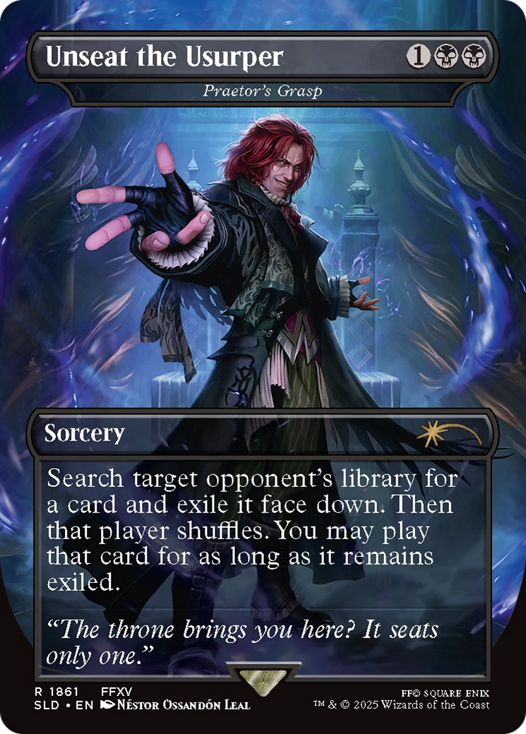 Praetor's Grasp (SLD-1861) - Secret Lair Drop / Unseat the Usurper (Borderless) Foil-1