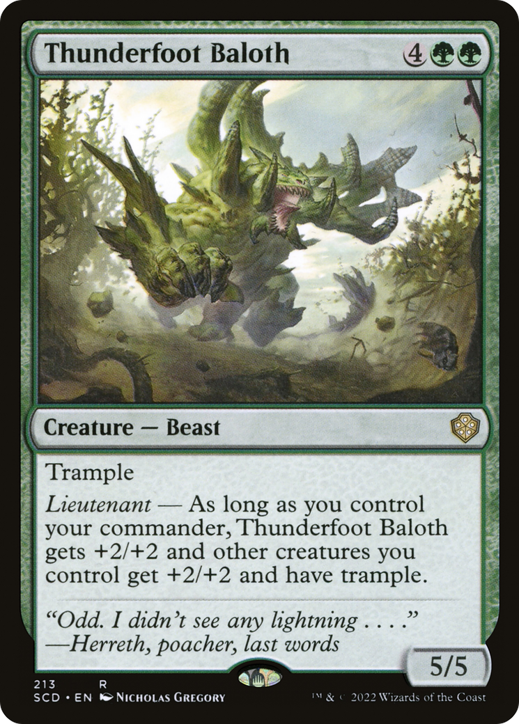Thunderfoot Baloth (SCD-213) - Starter Commander Decks-1
