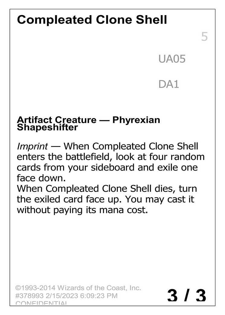 Compleated Clone Shell (UNK-UA05A) - Unknown Event-1