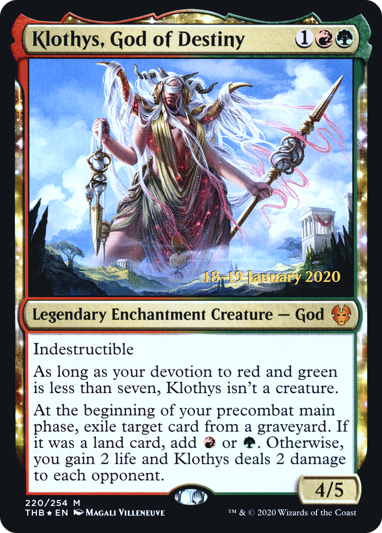 Klothys, God of Destiny [Theros Beyond Death Prerelease Promos]-1