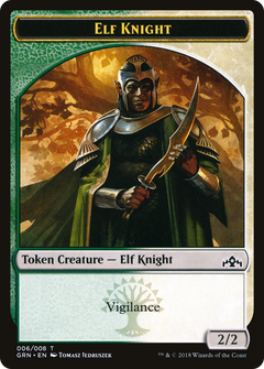 Elf Knight Token [Guilds of Ravnica Tokens]-1