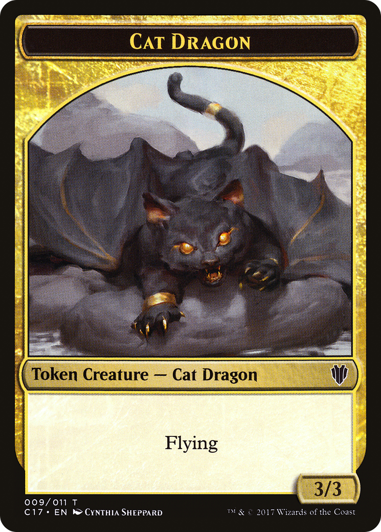 Cat Dragon // Dragon (007) Double-Sided Token [Commander 2017 Tokens]-3