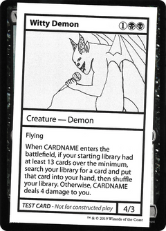 Witty Demon (No PW Symbol) (CMB1-) - Mystery Booster Playtest Cards 2021-1