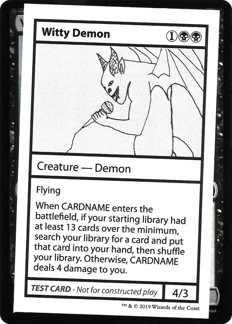 Witty Demon (2021 Edition) [Mystery Booster Playtest Cards]
