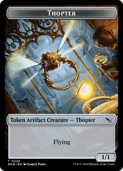 Thopter (0020) // Clue (0017) Double-Sided Token [Murders at Karlov Manor Tokens]-1