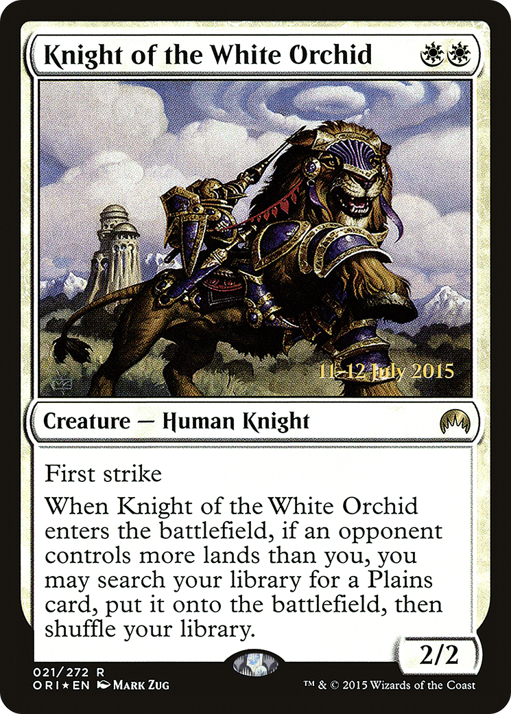 Knight of the White Orchid [Magic Origins Prerelease Promos]-1