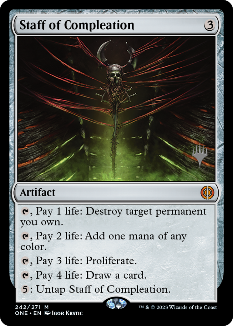 Staff of Compleation (Promo Pack) [Phyrexia: All Will Be One Promos]-1