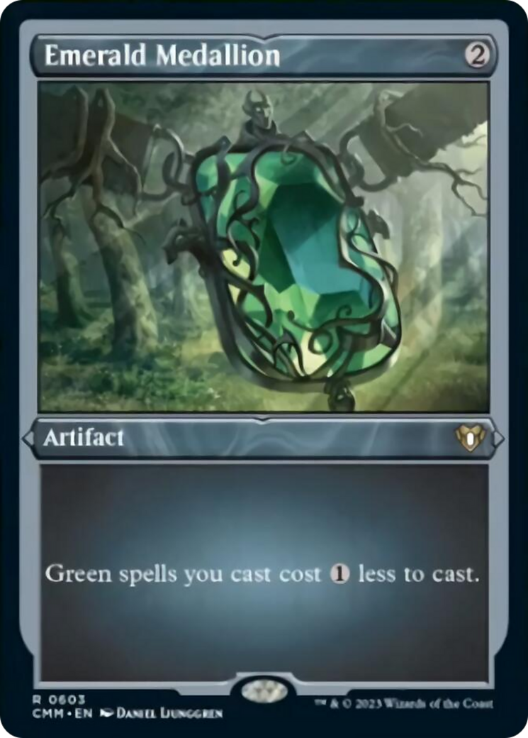 Emerald Medallion (Foil Etched) [Commander Masters]-1